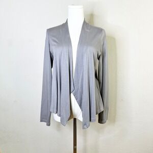 Chalet Jacket Karly Short Jacket Womens Size Medium Pewter Gray New Open Front